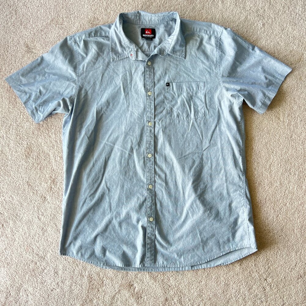Quicksilver Mens Button Up Short Sleeve Shirt XXL